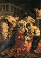 Jacopo Robusti Tintoretto - The Birth of St John the Baptist detail